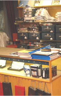 Menswear display counter